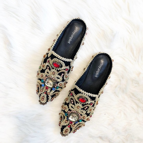Jeffrey Campbell Shoes - Jeffrey Campbell Sarika Jeweled Slides